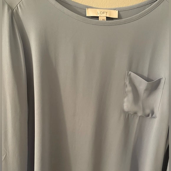 LOFT Roll-Tab Sleeve Blouse - Picture 4 of 5